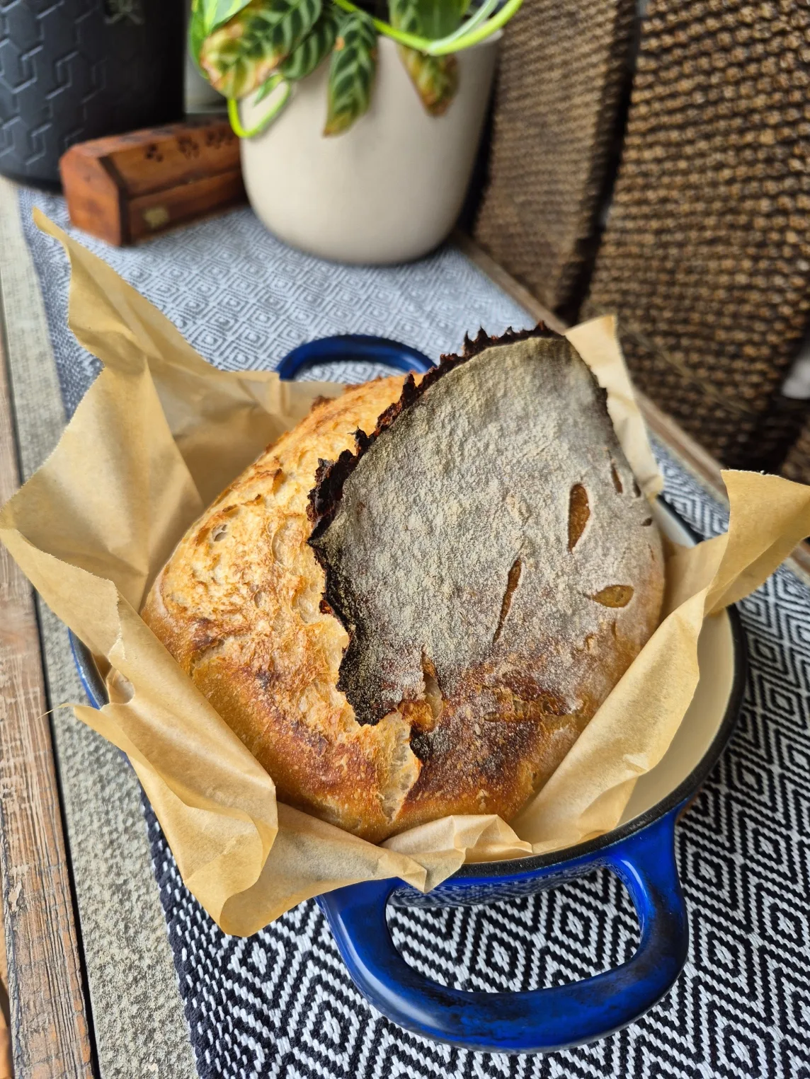 sourdough bread in parchment paper