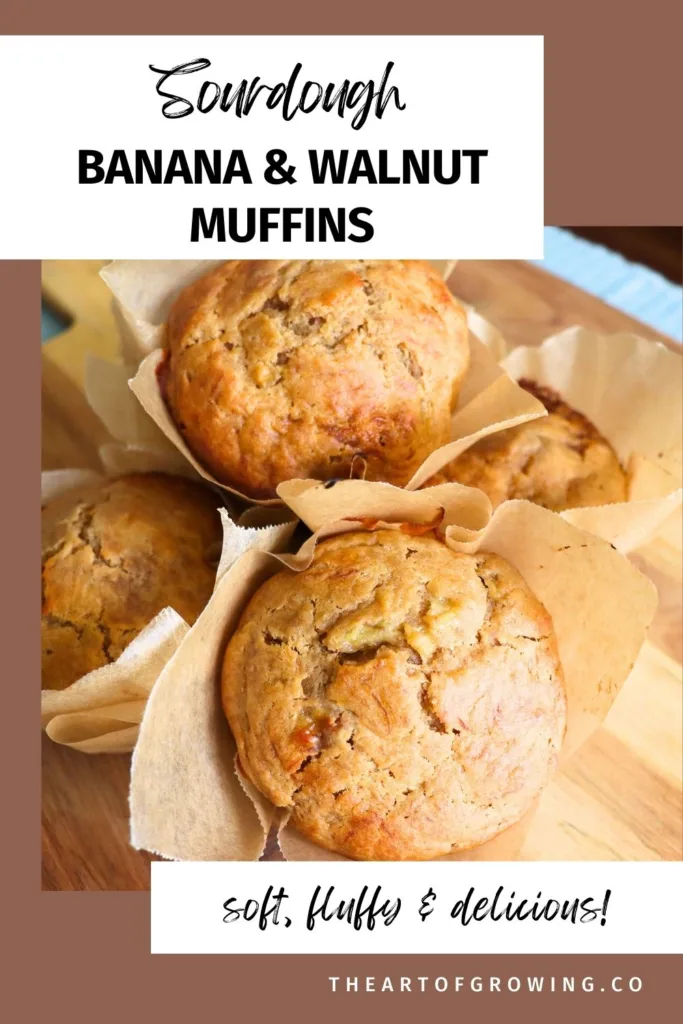 banana muffins on wooden platter